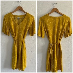 A New Day Women’s Yellow Polkadot Dress